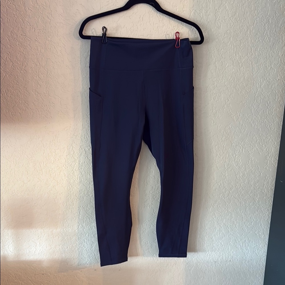 NWT Fabletics PureLuxe Leggings | Navy Blue | Size L | High Waist